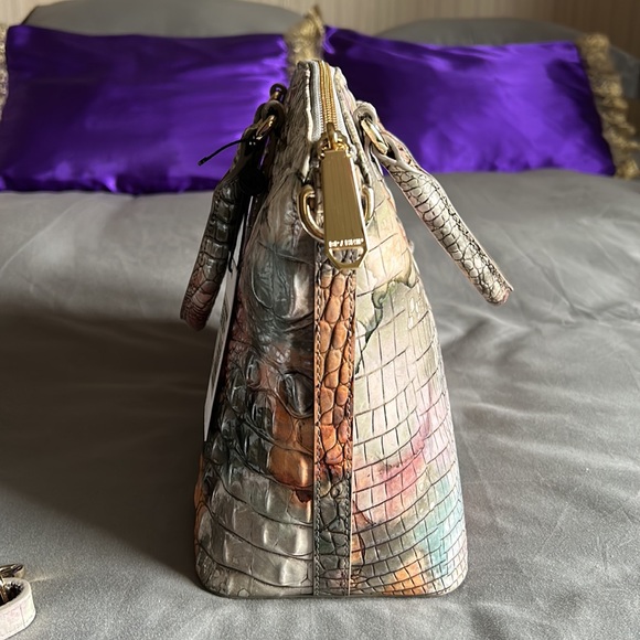 Brahmin Gemstone Duxbury Satchel Leather Crossbody - Picture 4 of 7